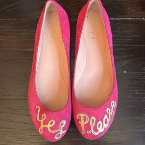 Hot pink Kate Spade flats